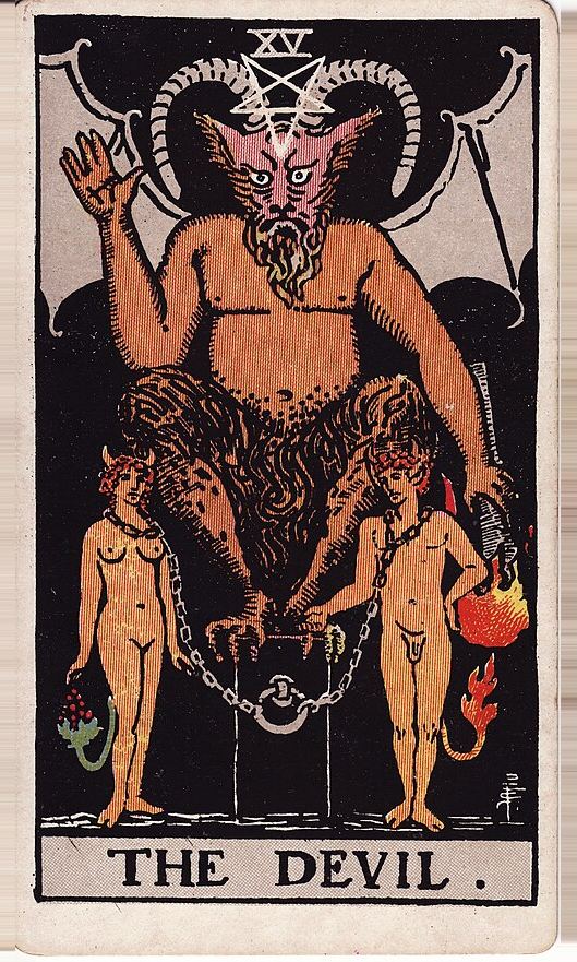 Lá The Devil (Ác quỷ) trong bộ Rider–Waite–Smith 1909