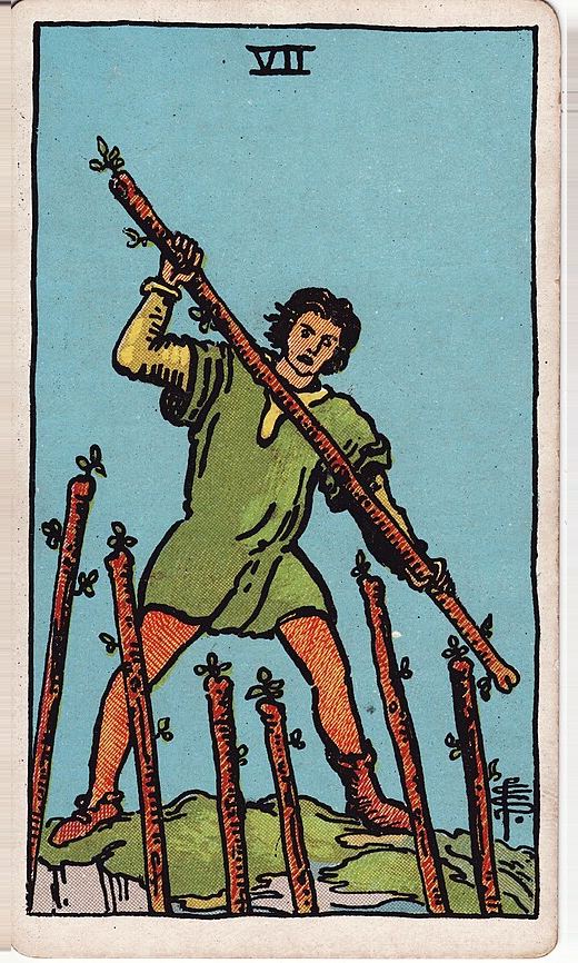 Lá Bảy Gậy (Seven of Wands)