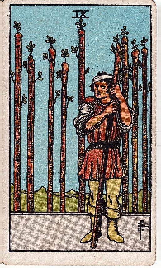 Lá Chín Gậy (Nine of Wands)