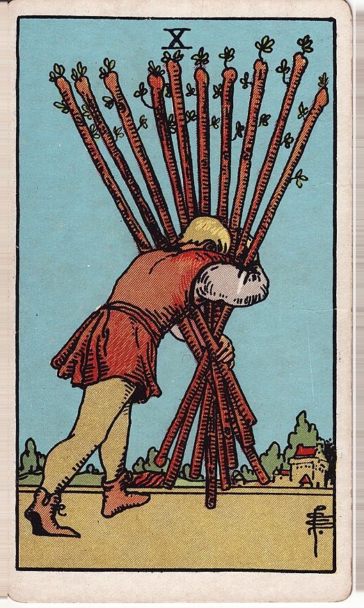 Lá Mười Gậy (Ten of Wands)