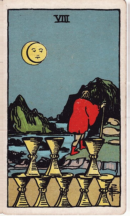 Lá Tám Cốc (Eight of Cups)