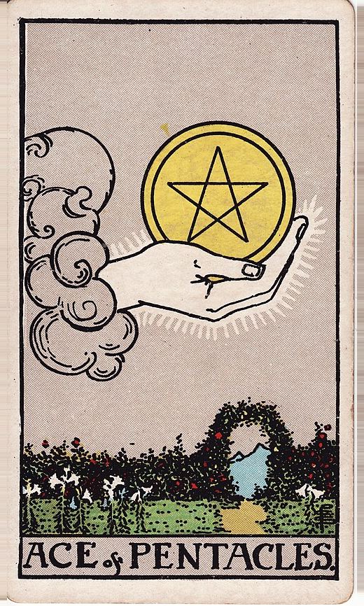 Lá Át Tiền (Ace of Pentacles)